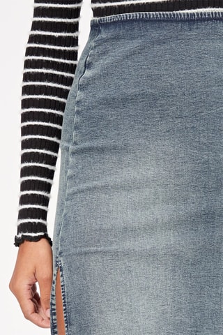 Jupe midi en jean - Bleu foncé