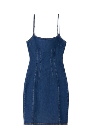 Robe droite en jean - Bleu foncé