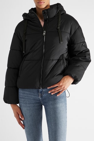 Doudoune oversize à capuche - Noir