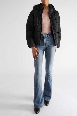 Doudoune oversize à capuche - Noir