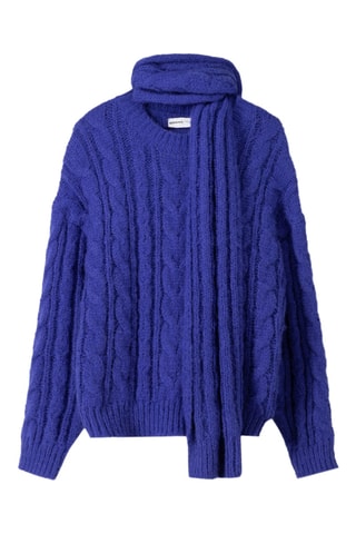 Pull et écharpe - Bleu
