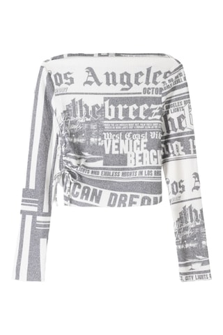 Top - Blanc et gris