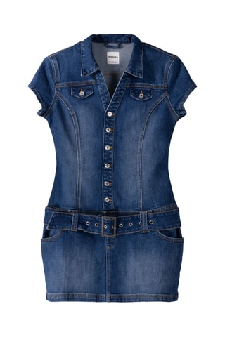 Robe fourreau en jean - Bleu