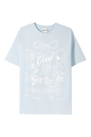 T-shirt oversize - Bleu clair