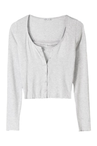 Gilet et top - Gris clair