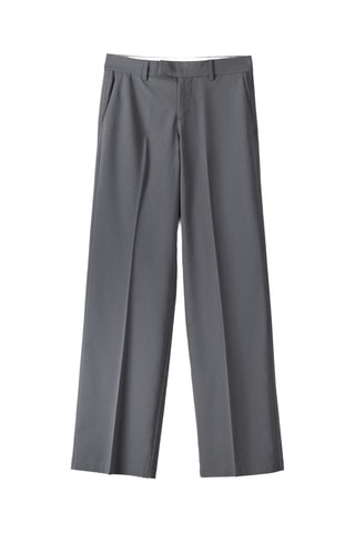 Pantalon droit taille basse - Gris