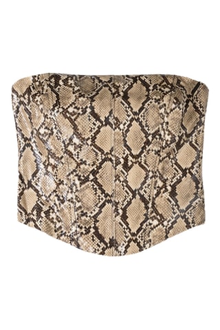 Crop bustier - Camel