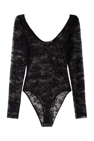 Body en dentelle - Noir