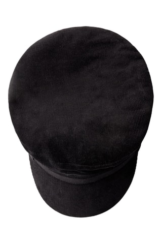 Casquette gavroche en velours - Noir