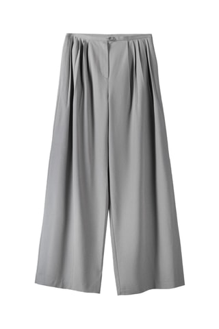 Pantalon wide legs - Gris