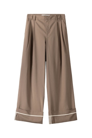 Pantalon wide legs - Marron