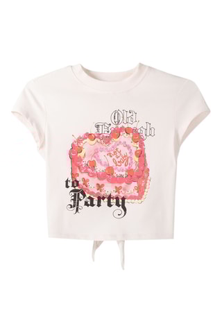 T-shirt - Rose et blanc