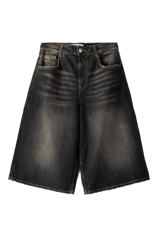 Bermuda en jean relaxed - Noir