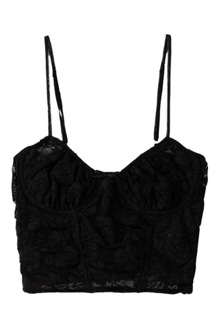 Top en dentelle - Noir