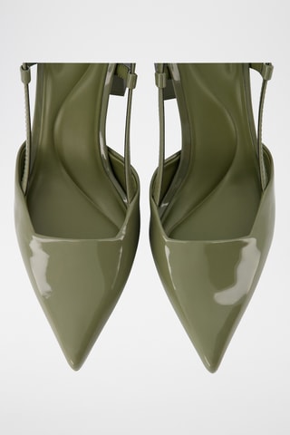 Escarpins vernis - Kaki