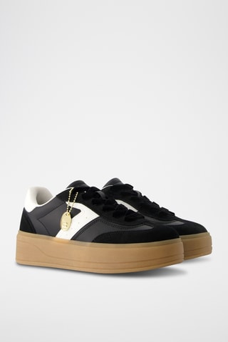 Baskets plateformes en cuir - Noir