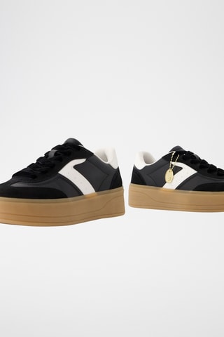 Baskets plateformes en cuir - Noir