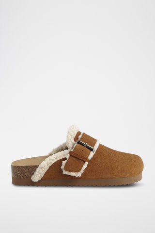 Sabots en nubuck - Camel