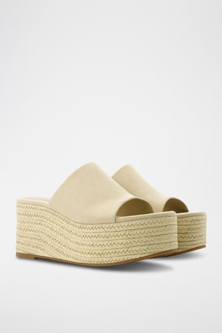 Mules plateformes - Beige
