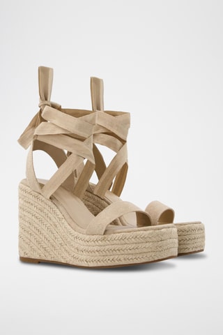 Sandales compensées - Beige