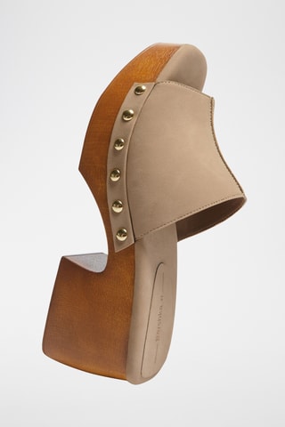 Mules à talons - Beige