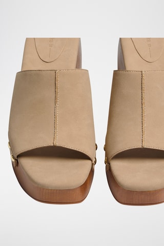 Mules à talons - Beige
