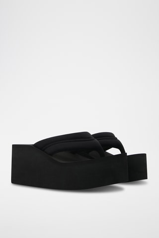 Tongs compensés - Noir