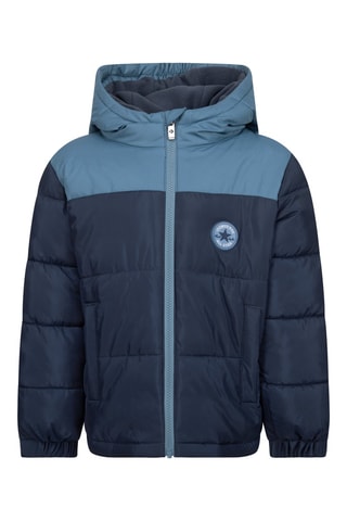 Doudoune à capuche Bleu