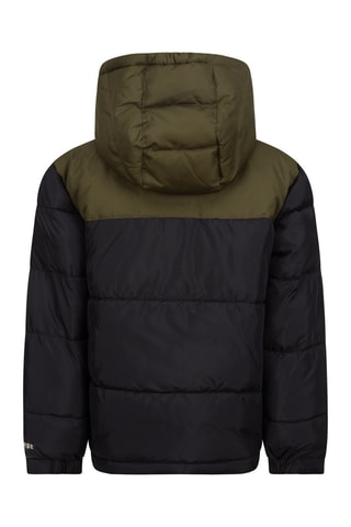 Doudoune à capuche Noir et kaki