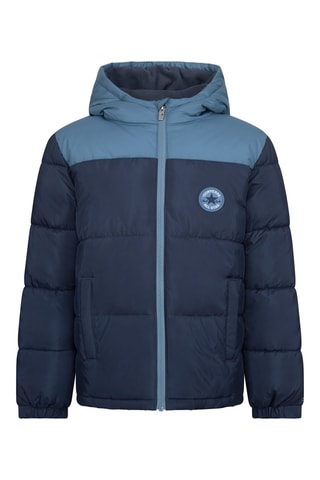 Doudoune à capuche Bleu