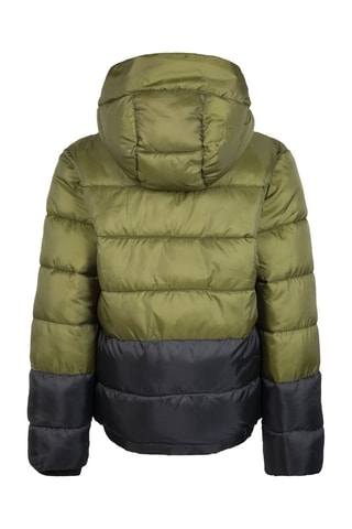 Doudoune à capuche Kaki et anthracite