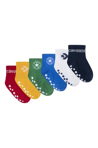 6 paires de chaussettes - Rouge et jaune