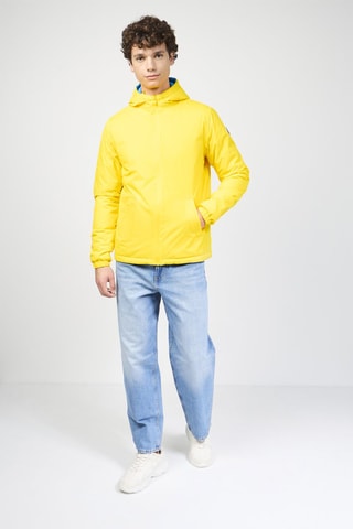 Dubbelzijdig Jasje met Capuchon Vigo- Geel en Azuurblauw