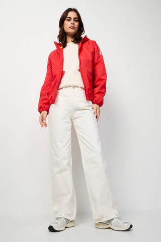 Windjack met Capuchon Singapore - Rood