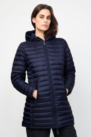Lange Gewatteerde Jas Moscou - Marineblauw