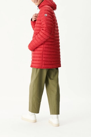 Lange Gewatteerde Jas Amsterdam - Marineblauw en Rood