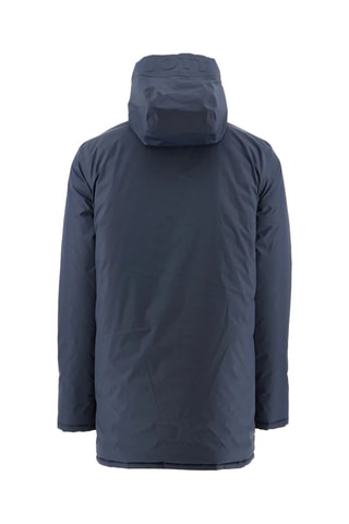 Lange Gewatteerde Jas Amsterdam - Marineblauw en Rood