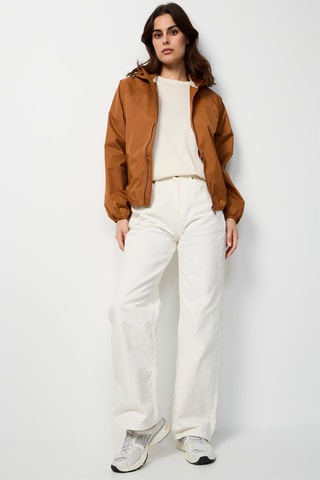 Windjack met Capuchon Singapore - Camel