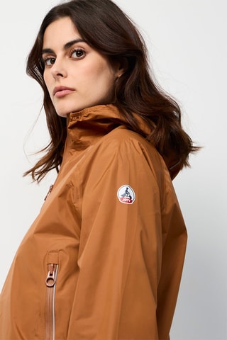 Windjack met Capuchon Singapore - Camel