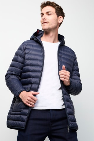 Gewatteerde Jas met Capuchon Luc - Marineblauw