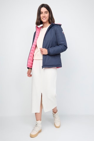 Dubbelzijdige Gewatteerde Jas Vienne - Marineblauw en Roze