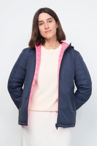 Dubbelzijdige Gewatteerde Jas Vienne - Marineblauw en Roze