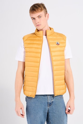 Doorgestikte Bodywarmer Tom - Mosterdgeel