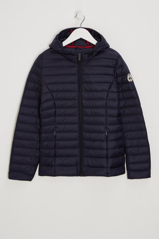 Gewatteerde Jas met Capuchon Carla - Marineblauw