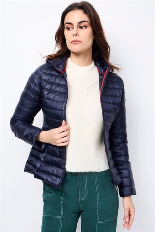 Gewatteerde Jas met Capuchon Cloe - Marineblauw