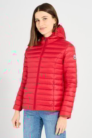 Gewatteerde Jas met Capuchon Cloe - Rood