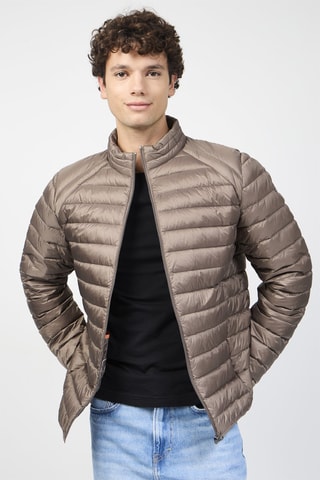 Gewatteerde Jas Mat - Taupe