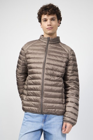 Gewatteerde Jas Mat - Taupe