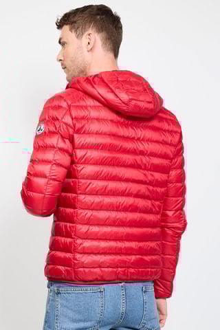 Gewatteerde Jas met Capuchon Nico  - Rood