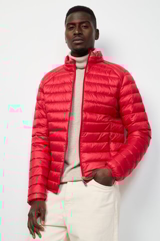 Gewatteerde Jas Light Mat  - Rood